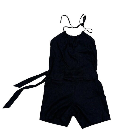 Karen Zambos Ventage couture romper Black Size‎ (p) Small Halter Made In USA - Picture 1 of 8